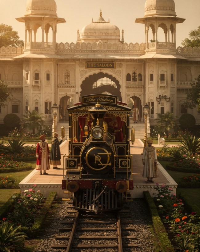 महल के अंदर बना निजी रेलवे स्टेशन