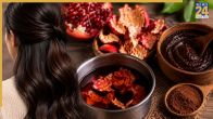 white hair natural pomegranate