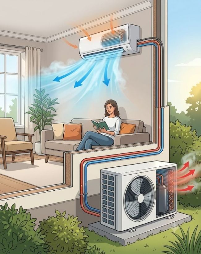 Mini Split AC कैसे करता है काम?