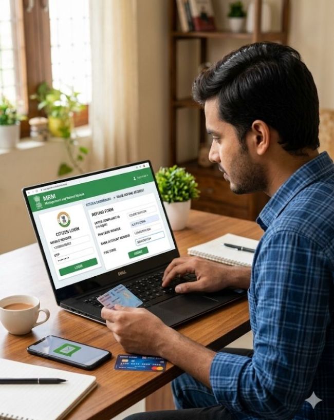 ऐसे करें MRM पोर्टल पर रिफंड के लिए आवेदन