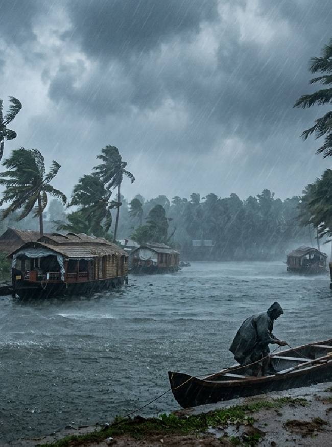 दक्षिण प्रायद्वीपीय भारत में कहां-कहां बारिश