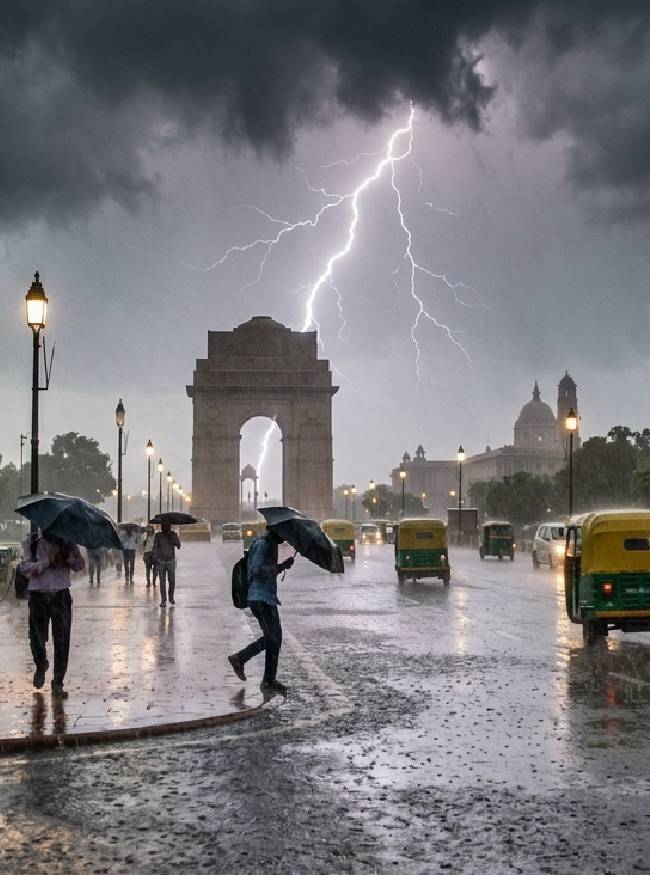 दिल्ली में 2 दिन बारिश होने की चेतावनी