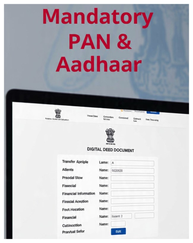 पैन (PAN) और आधार हुआ अनिवार्य, रजिस्ट्री होते ही खुद होगा नाम ट्रांसफर