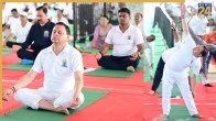International Yoga Day, Pushkar Singh Dhami, Uttarakhand Yoga Policy, Banbasa Yoga Event, Sharda Corridor Project
