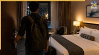 Light Off In Hotel Room