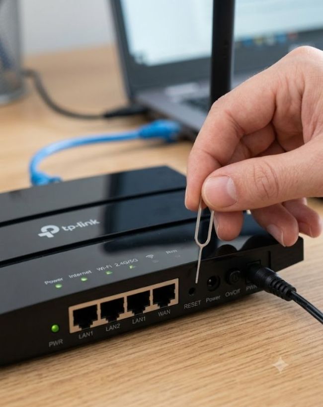 Wifi राउटर को रीसेट करने में भी आती है काम