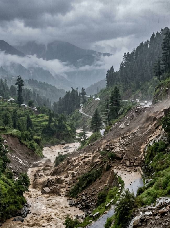पहाड़ी राज्यों में लैंडस्लाइड होने की चेतावनी