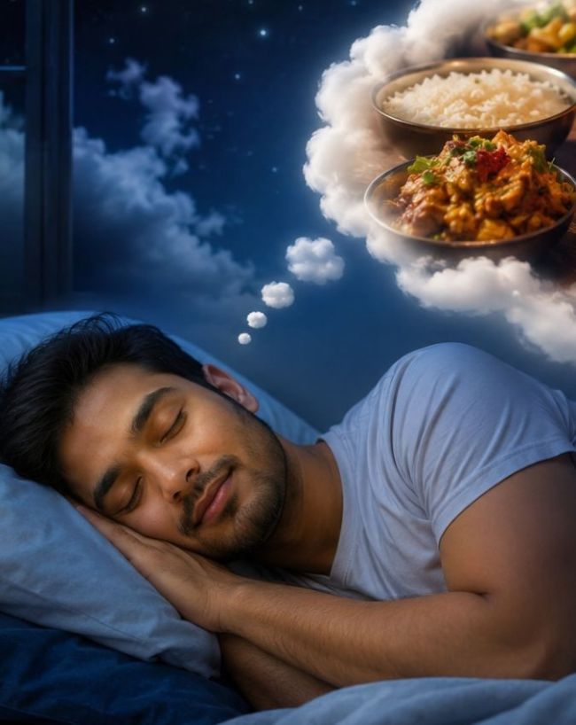 मेहमानों के साथ खाना