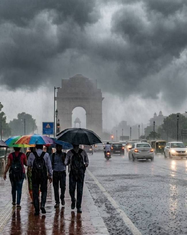 दिल्ली की इस मानसूनी बारिश का पैटर्न