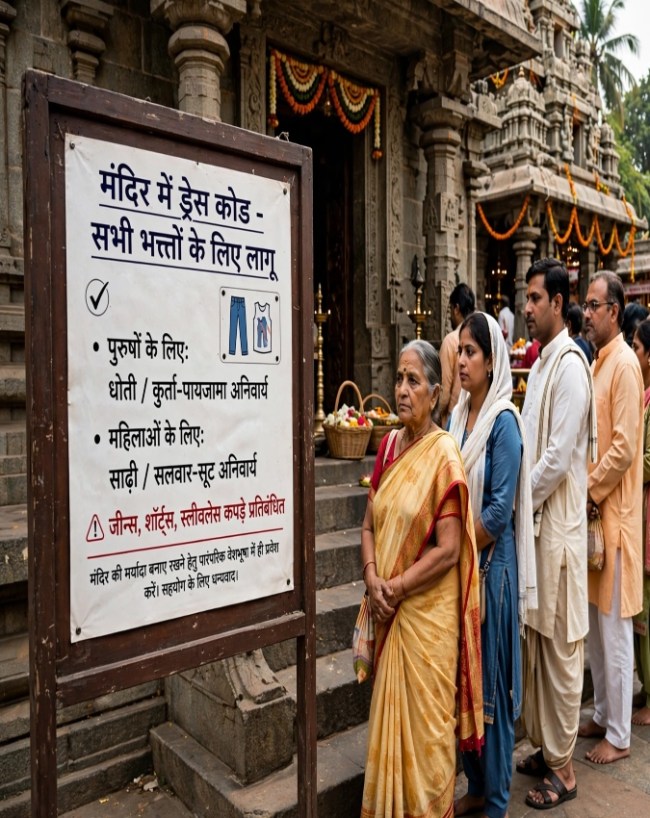 भारत के किन मंदिरों में पहले से लागू है स्पेशल ड्रेस कोड