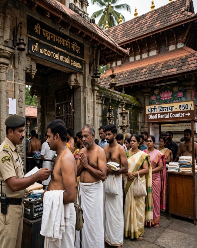 दक्षिण भारतीय मंदिरों में सबसे सख्त ड्रेस कोड 